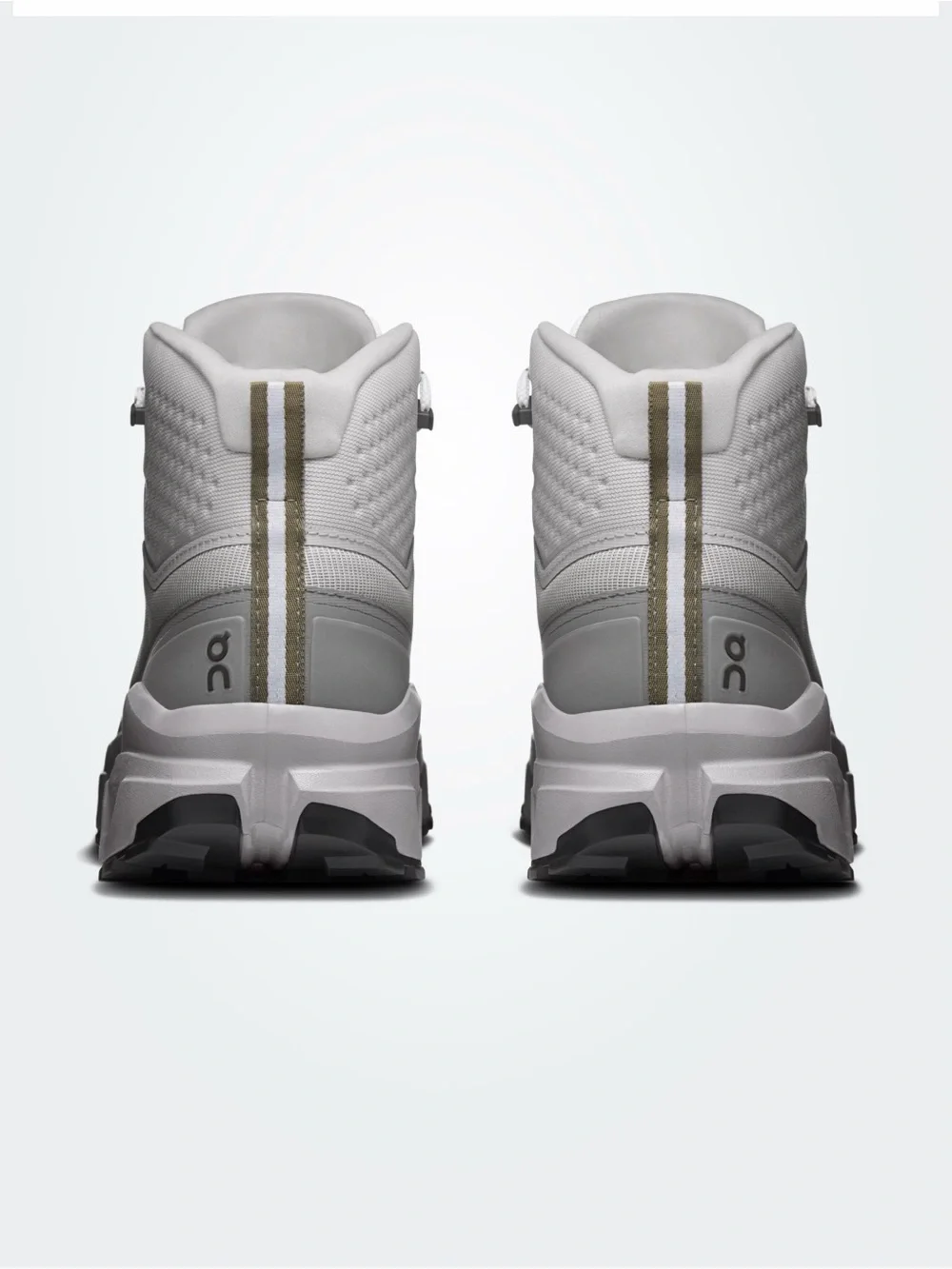 On Running Cloudrock Waterproof Mid-Top Boots in Light Grey and Dark Grey